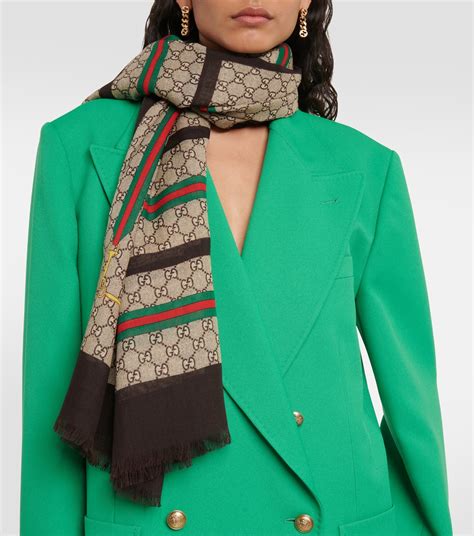 gucci striped scarf|gucci scarf women sale.